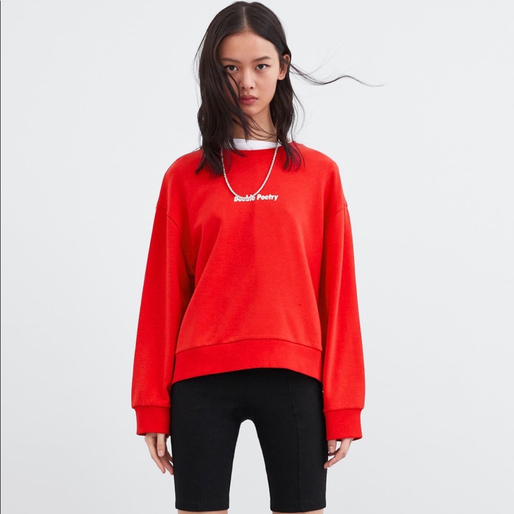 Red Graphic Top